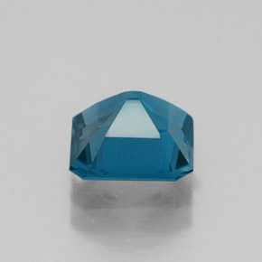 Topázio azul natural 1,75ct, corte esmeralda, VS