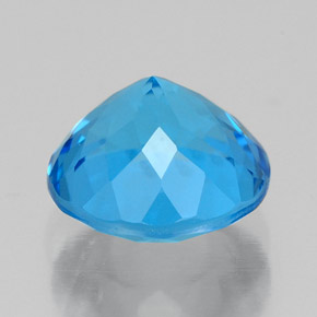 Topázio azul natural 2,49ct, corte redondo, VVS-VS