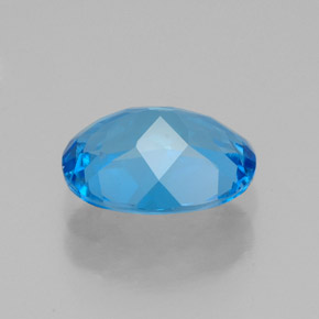 Topázio azul natural 2,16ct, corte oval, VVS