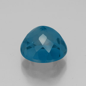 Topázio azul natural 4,06ct, corte redondo, VS