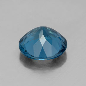Topázio azul natural 3,01ct, corte redondo, VVS-VS