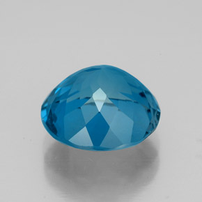Topázio azul natural 4,85ct, corte redondo, VS