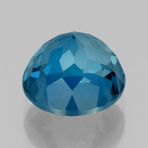 Topázio azul natural 2,88ct, corte redondo, VVS-VS