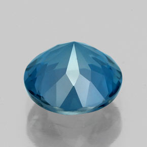 Topázio azul natural 2,14ct, corte redondo, VVS-VS