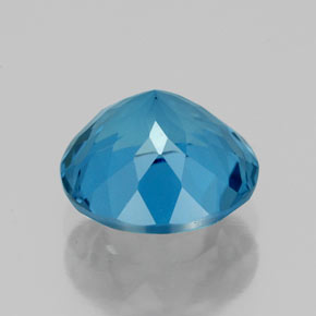 Topázio azul natural 2,35ct, corte redondo, VVS-VS