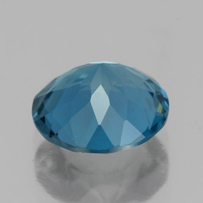 Topázio azul natural 2,00ct, corte redondo, VS