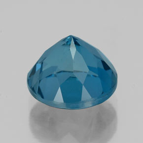 Topázio azul natural 2,78ct, corte redondo, VS