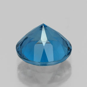 Topázio azul natural 2,34ct, corte redondo, VVS