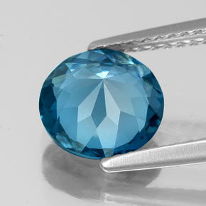 Topázio azul natural 1,95ct, corte redondo, VS