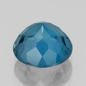 Topázio azul natural 2,48ct, corte redondo, VS