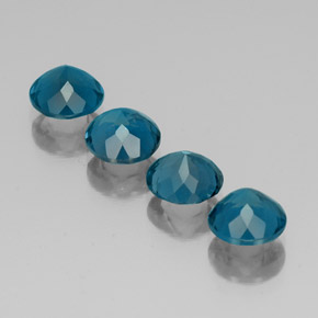Pedras preciosas de topázio azul natural de  ct, corte redondo, VVS-VS