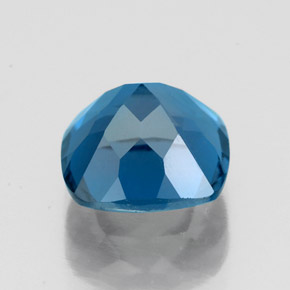 Topázio azul natural 2,84ct, almofada cortada, VS