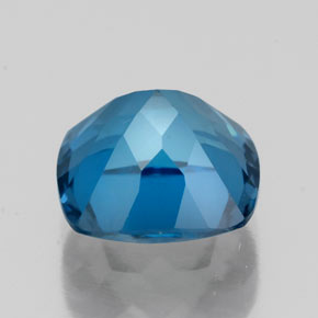 Topázio azul natural 2,80ct, almofada cortada, VS