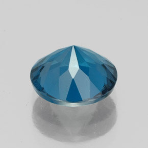 Topázio azul natural 2,26ct, corte redondo, VS