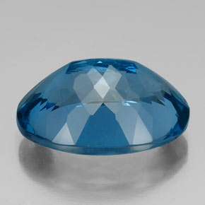 Topázio azul natural 42,34ct, corte oval, VVS