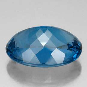 Topázio azul natural 46,22ct, corte oval, VVS