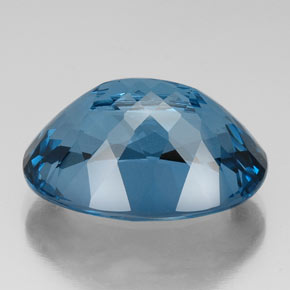 Topázio azul natural 44,21ct, corte oval, VVS