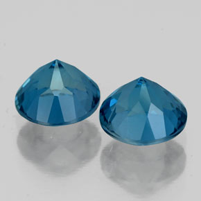 Pedras preciosas de topázio azul natural de  ct, corte redondo, VS
