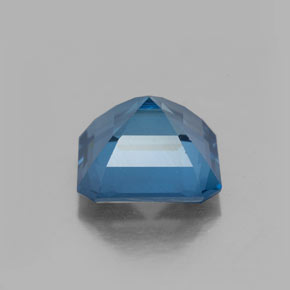 Topázio azul natural 2,85ct, corte esmeralda, VS