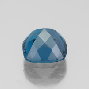 Topázio azul natural 2,84ct, almofada cortada, VS