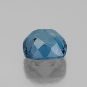 Topázio azul natural 2,68ct, almofada cortada, VS