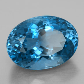 Topázio azul natural 15,02ct, corte oval, VS