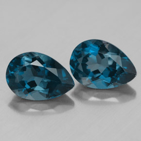 Pedras preciosas de topázio azul natural de  ct, formato de pêra, VVS