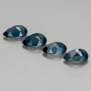 Pedras preciosas de topázio azul natural de  ct, formato de pêra, VVS-VS