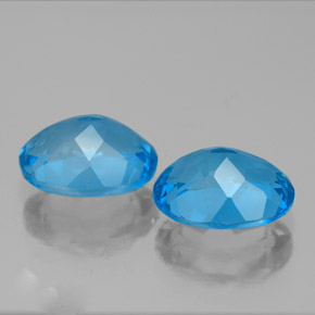 Pedras preciosas de topázio azul natural de  ct, corte oval, VVS-VS