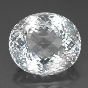 Topázio branco natural 86,40ct, corte oval, VVS