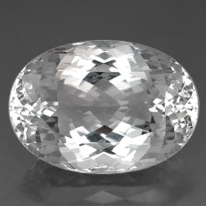 Topázio branco natural 80,85ct, corte oval, VVS