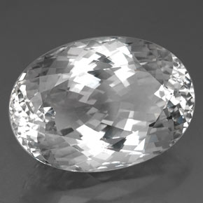 Topázio branco natural 80,85ct, corte oval, VVS