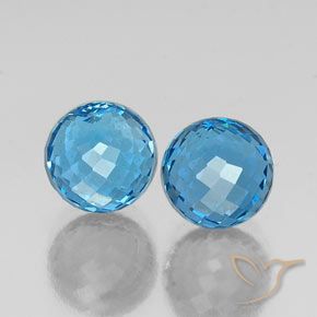 Pedras preciosas de Topázio Azul Suíço natural de 11.94 ct, Esfera / Bola, VVS-VS