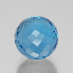 Topázio Azul Suíço Natural 7.65ct, Esfera / Bola, VVS-VS