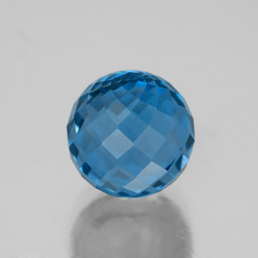 Topázio Londres Azul Natural 5.52ct, Esfera / Bola, VVS-VS