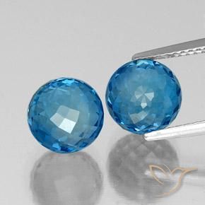 9.58ctw Natural Azul Suíço Topázio, Esfera / Bola, VVS-VS
