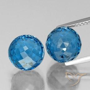 11.44ctw Natural Azul Suíço Topázio, Esfera / Bola, VS
