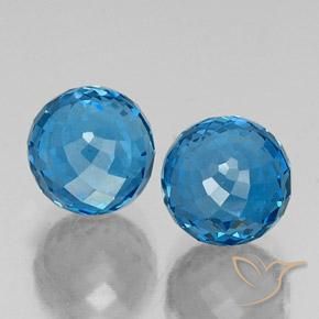Pedras preciosas de Topázio Azul Suíço natural de 11.44 ct, Esfera / Bola, VS