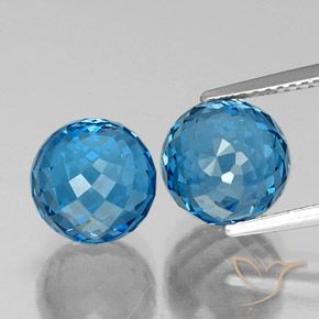 11.71ctw Natural Azul Suíço Topázio, Esfera / Bola, VVS-VS
