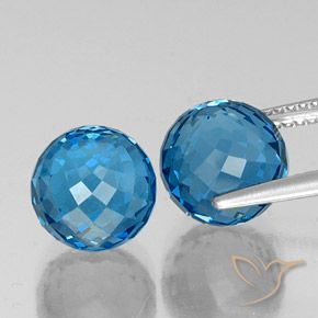 Pedras preciosas de Topázio Azul Suíço natural de 11.71 ct, Esfera / Bola, VVS-VS