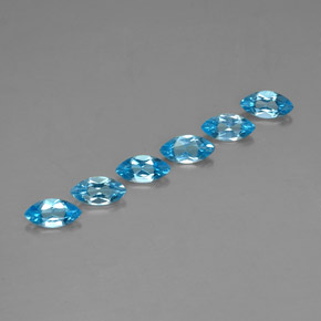 Pedras preciosas de topázio azul natural de  ct, marquise, VVS-VS