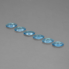 Pedras preciosas de topázio azul natural de  ct, marquise, VVS-VS