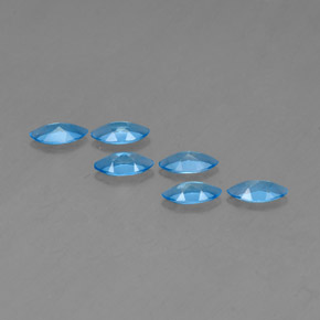 Pedras preciosas de topázio azul natural de  ct, marquise, VVS