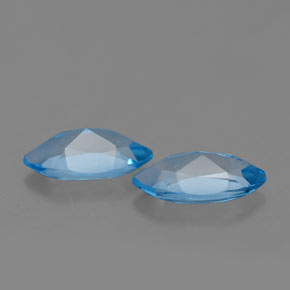 Pedras preciosas de topázio azul natural de  ct, marquise, VVS-VS