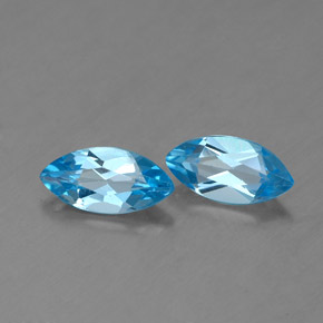 Pedras preciosas de topázio azul natural de  ct, marquise, VVS-VS