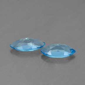 Pedras preciosas de topázio azul natural de  ct, marquise, VVS-VS