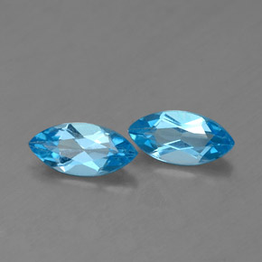Pedras preciosas de topázio azul natural de  ct, marquise, VVS-VS