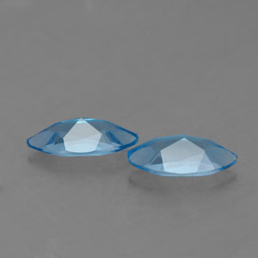 Pedras preciosas de topázio azul natural de  ct, marquise, VVS-VS