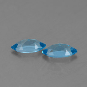 Pedras preciosas de topázio azul natural de  ct, marquise, VVS-VS