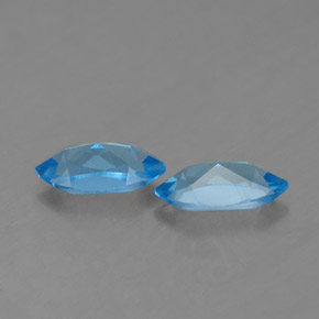 Pedras preciosas de topázio azul natural de  ct, marquise, VS